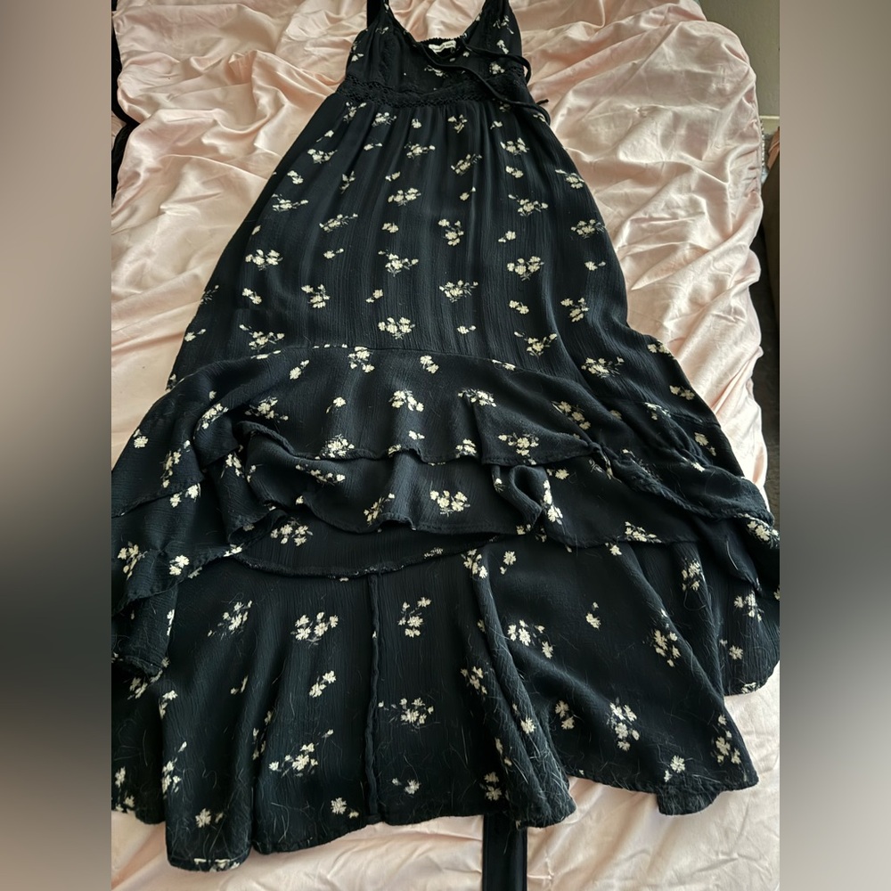 Abercrombie & Fitch Black Floral Maxi Dress